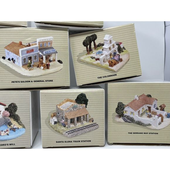 Pueblo Encantado Collection Full Set of 9 Miniature Figurines, Only Made In 1994 - Picture 5 of 16